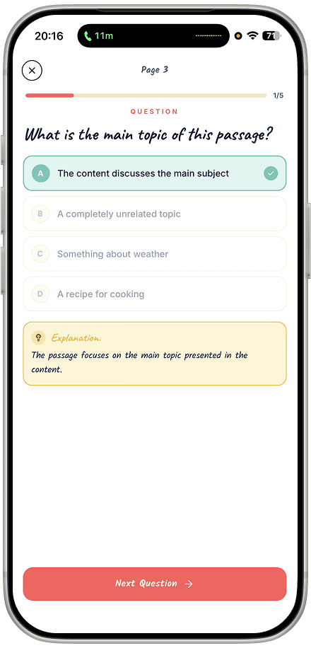 FastReadi screen
