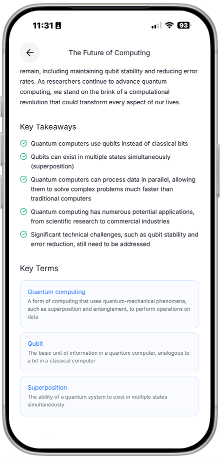 FastReadi screen