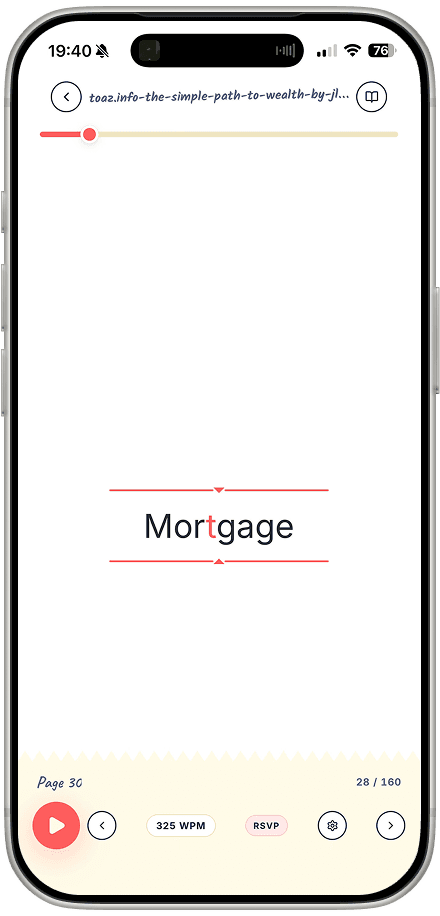 FastReadi screen