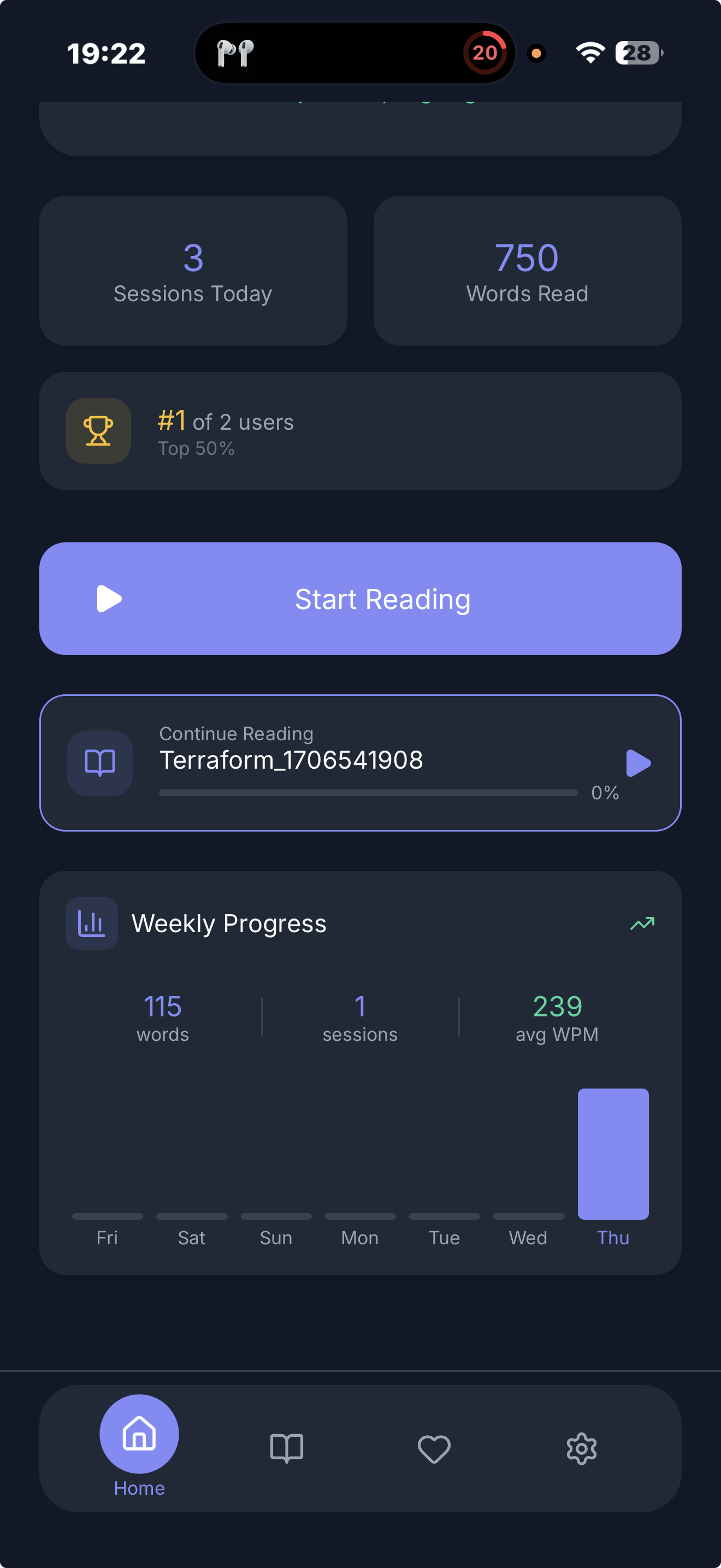 Analyze Weekly Stats